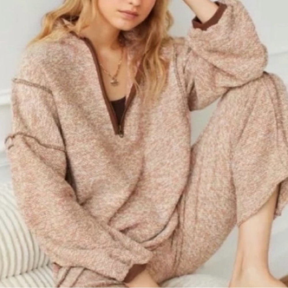 Urban Outfitters Sweatshirt Out From Under Brooke Zip Popover Jacket oversized